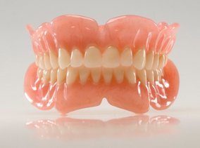 a complete set of dentures